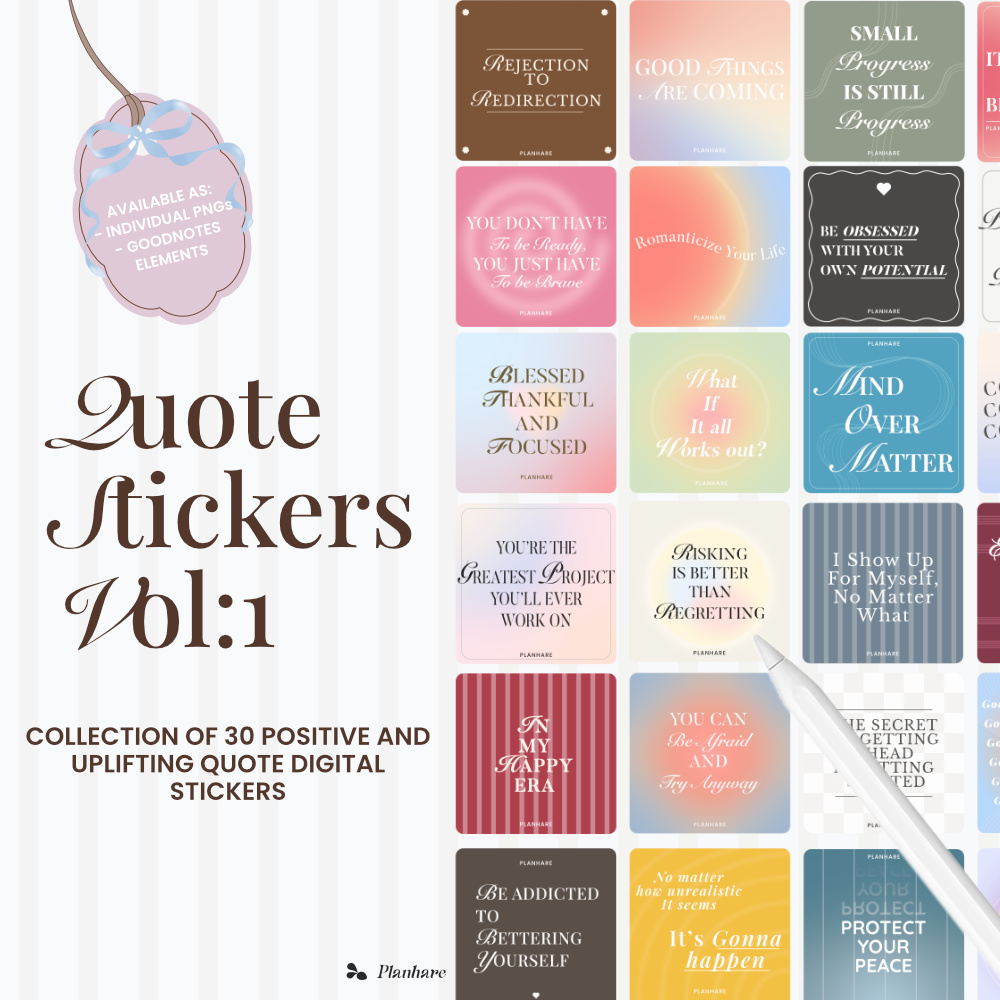 Aesthetic quote stickers vol.1